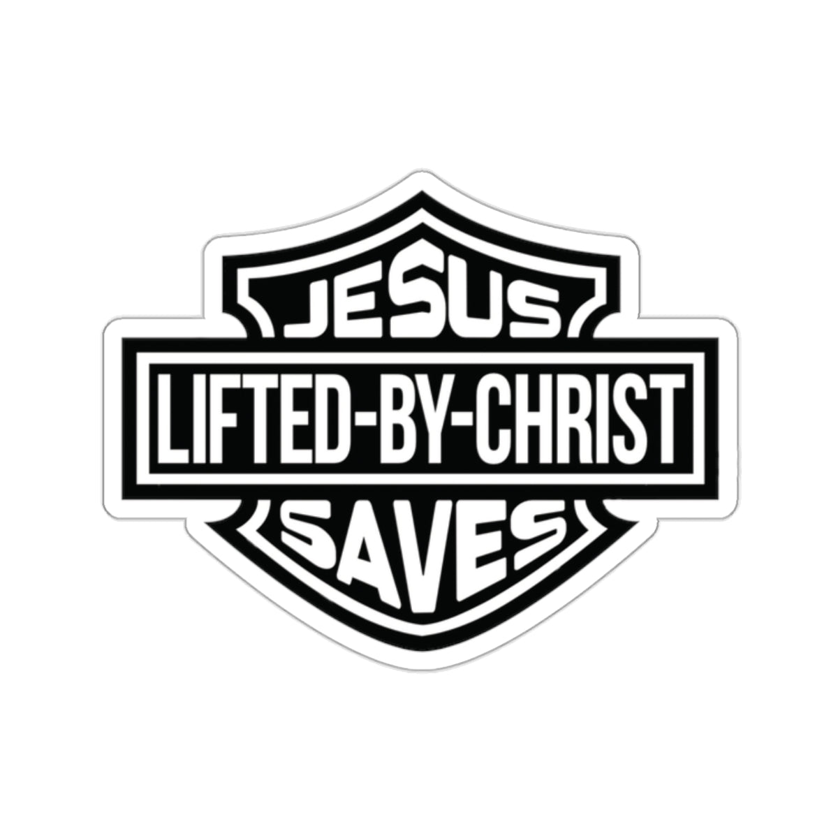 Jesus Saves Logo Sticker - Lifted By Christ