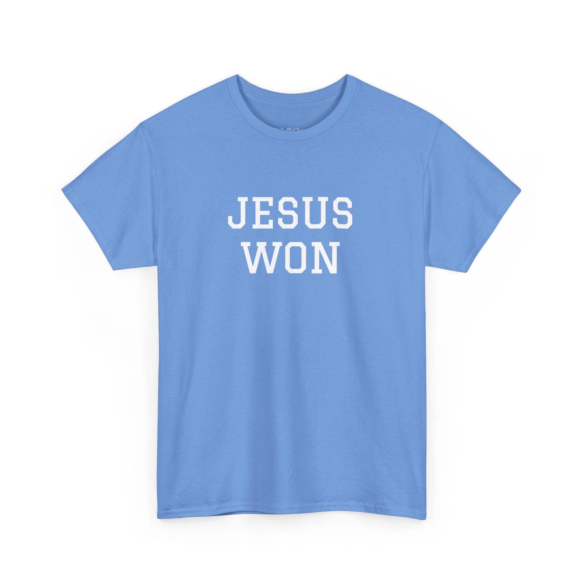 Jesus Won Heavyweight Cotton Tee - Lifted By Christ
