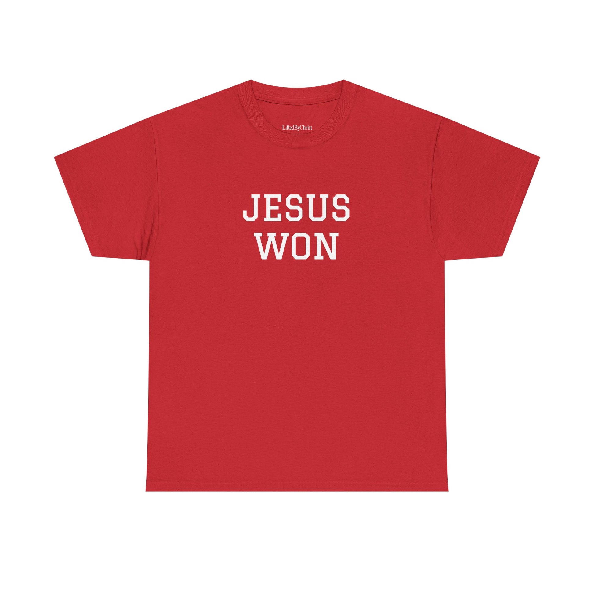 Jesus Won Heavyweight Cotton Tee - Lifted By Christ