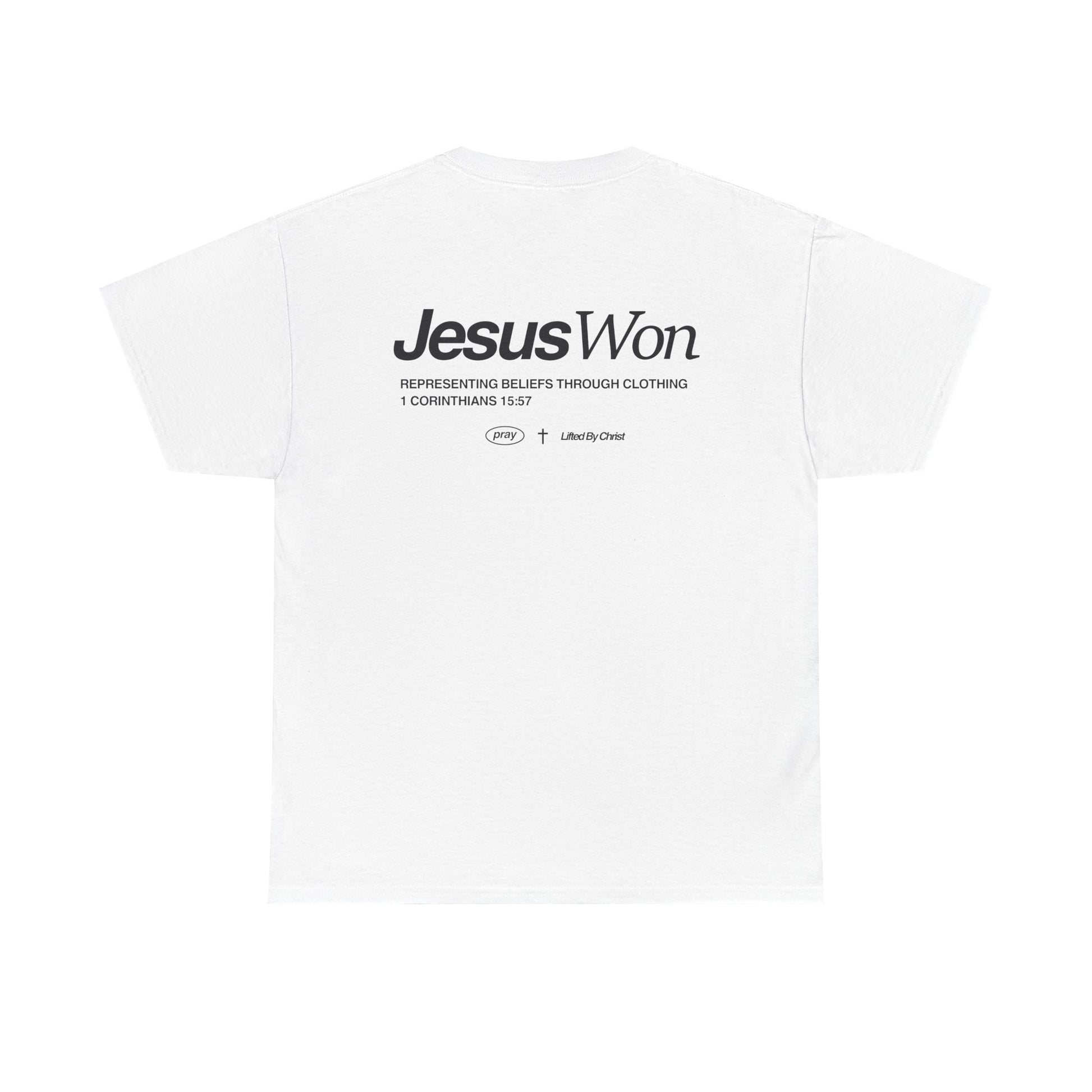Jesus Won - 1 Corinthians 15:57 Tee - Lifted By Christ