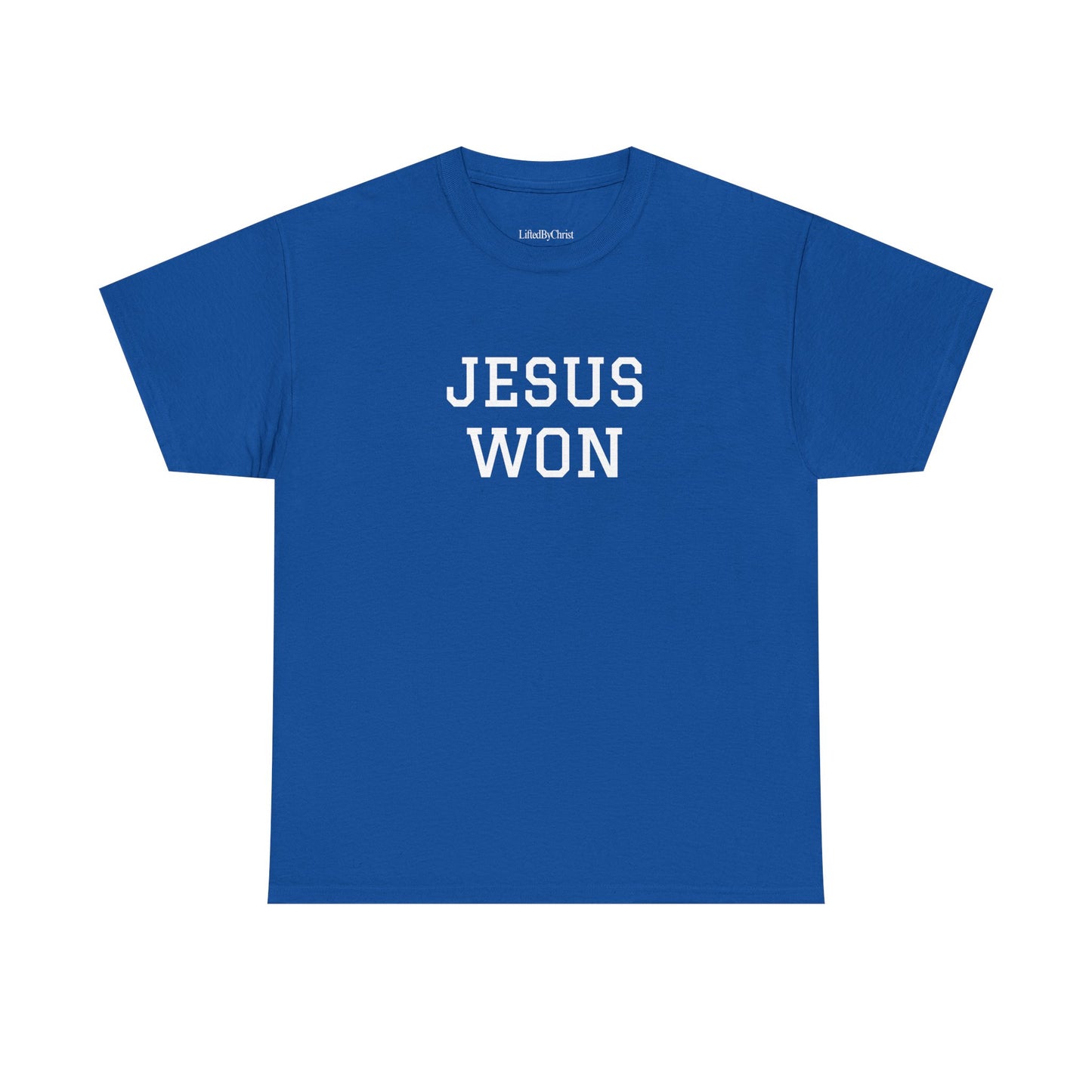 Jesus Won Heavyweight Cotton Tee - Lifted By Christ