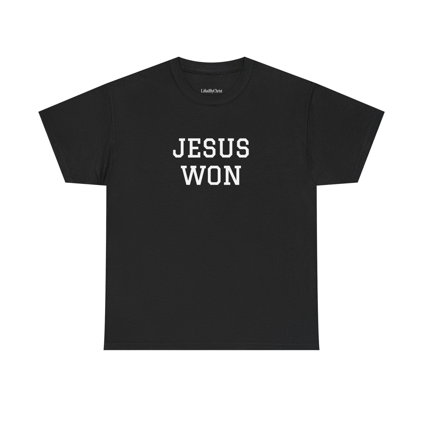 Jesus Won Heavyweight Cotton Tee - Lifted By Christ