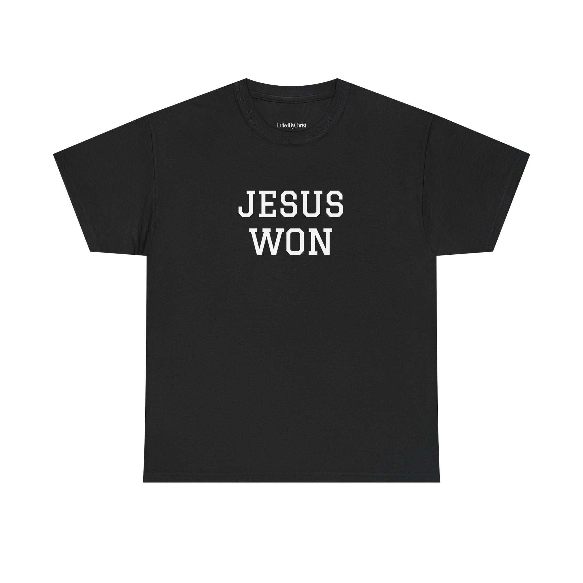 Jesus Won Heavyweight Cotton Tee - Lifted By Christ