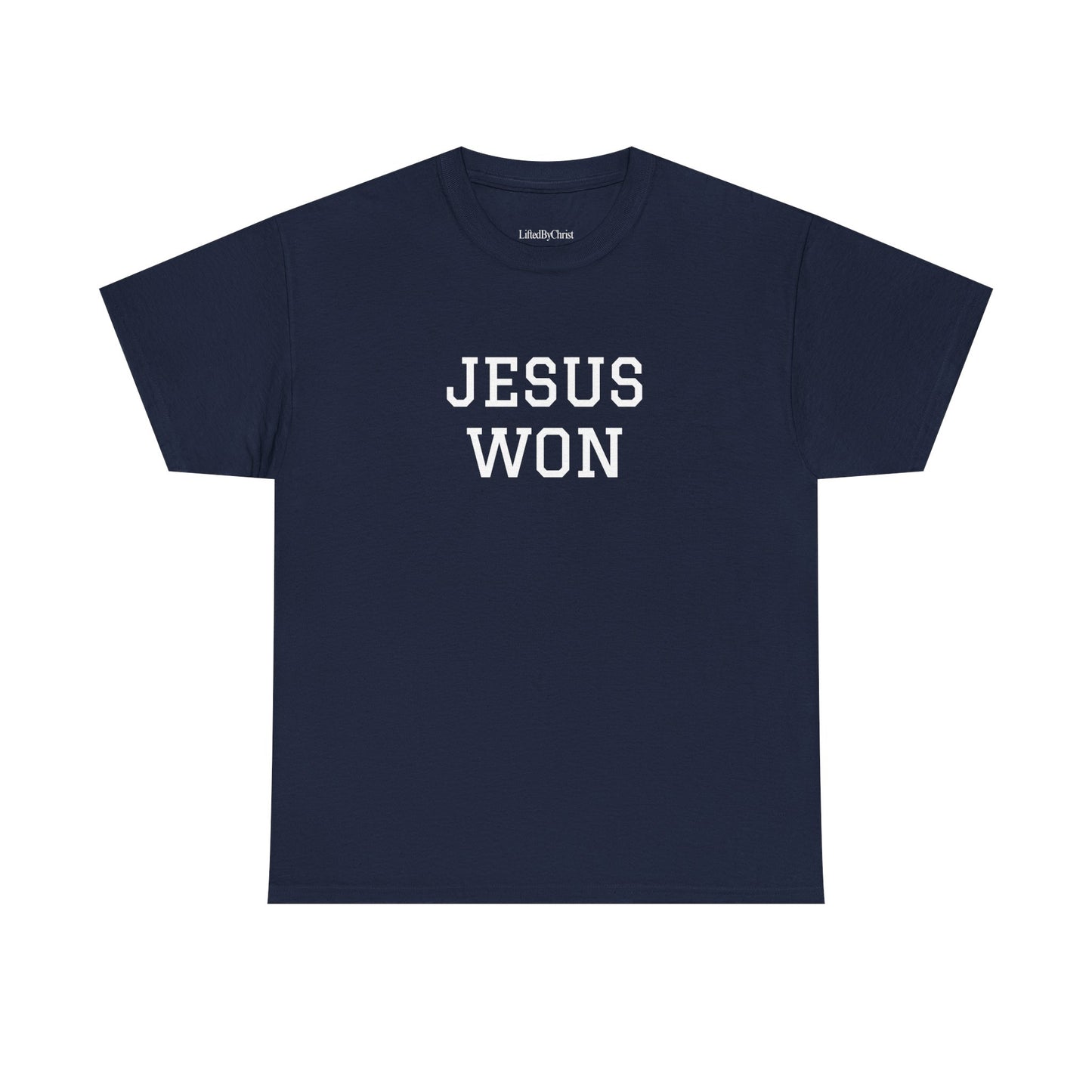 Jesus Won Heavyweight Cotton Tee - Lifted By Christ
