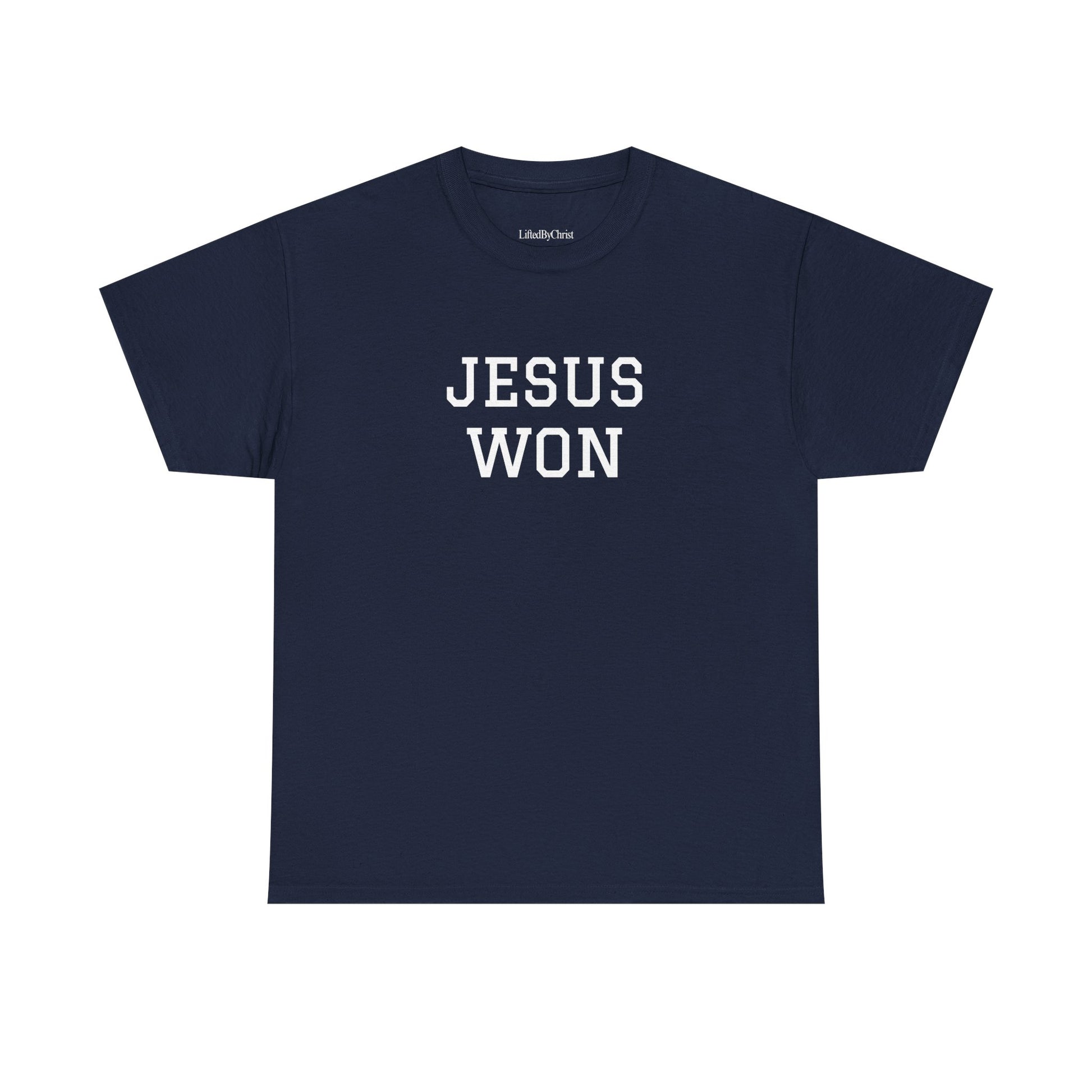Jesus Won Heavyweight Cotton Tee - Lifted By Christ