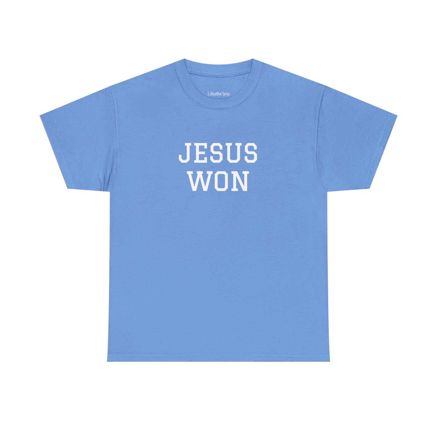 Jesus Won Heavyweight Cotton Tee - Lifted By Christ