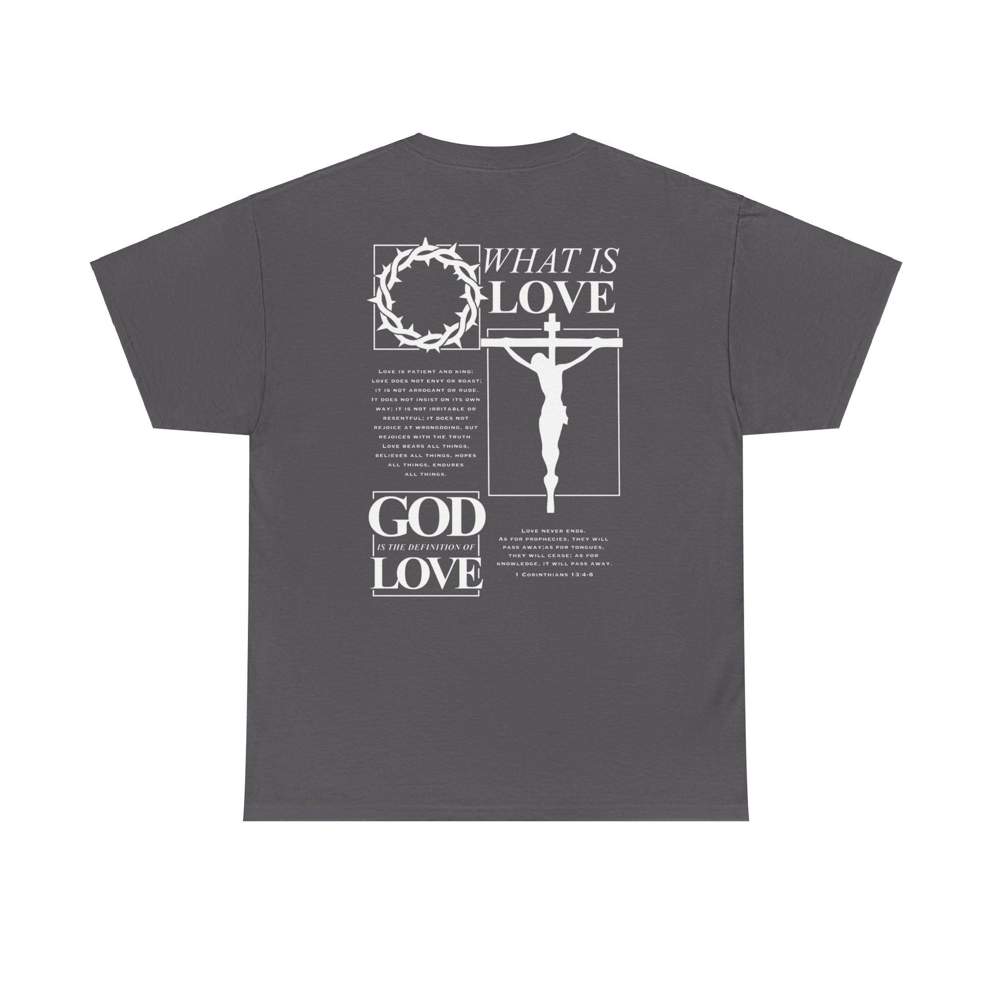 God Loves Graphic Tee Heavyweight Cotton - Lifted By Christ